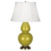 Настольная лампа Robert Abbey Double Gourd 19" Table Lamp Citron/Antique Brass