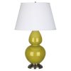 Настольная лампа Robert Abbey Double Gourd 19" Table Lamp Citron/Antique Silver