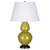 Настольная лампа Robert Abbey Double Gourd 19" Table Lamp Citron/Bronze