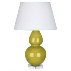 Настольная лампа Robert Abbey Double Gourd 19" Table Lamp Citron/Lucite