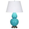 Настольная лампа Robert Abbey Double Gourd 19" Table Lamp Egg Blue/Antique Silver