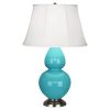 Настольная лампа Robert Abbey Double Gourd 19" Table Lamp Egg Blue/Antique Silver
