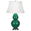 Настольная лампа Robert Abbey Double Gourd 19" Table Lamp Emerald/Antique Silver