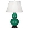 Настольная лампа Robert Abbey Double Gourd 19" Table Lamp Emerald/Bronze