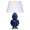 Настольная лампа Robert Abbey Double Gourd 19" Table Lamp Marine Blue/Antique Silver