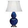 Настольная лампа Robert Abbey Double Gourd 19" Table Lamp Marine Blue/Antique Silver