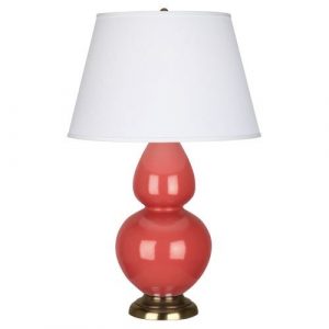 Настольная лампа Robert Abbey Double Gourd 19" Table Lamp Melon/Antique Brass