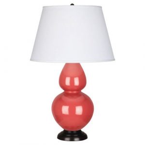 Настольная лампа Robert Abbey Double Gourd 19" Table Lamp Melon/Bronze