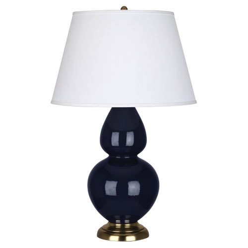 Настольная лампа Robert Abbey Double Gourd 19" Table Lamp Midnight Blue/Antique Brass