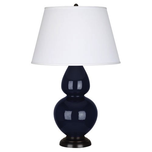 Настольная лампа Robert Abbey Double Gourd 19" Table Lamp Midnight Blue/Bronze