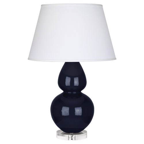 Настольная лампа Robert Abbey Double Gourd 19" Table Lamp Midnight Blue/Lucite
