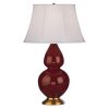 Настольная лампа Robert Abbey Double Gourd 19" Table Lamp Oxblood/Antique Brass