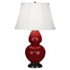 Настольная лампа Robert Abbey Double Gourd 19" Table Lamp Oxblood/Bronze