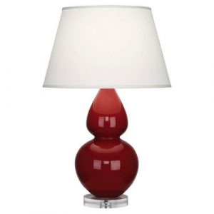 Настольная лампа Robert Abbey Double Gourd 19" Table Lamp Oxblood/Lucite