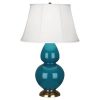 Настольная лампа Robert Abbey Double Gourd 19" Table Lamp Peacock/Antique Brass