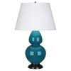 Настольная лампа Robert Abbey Double Gourd 19" Table Lamp Peacock/Bronze
