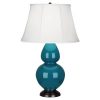 Настольная лампа Robert Abbey Double Gourd 19" Table Lamp Peacock/Bronze