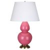 Настольная лампа Robert Abbey Double Gourd 19" Table Lamp Pink/Antique Brass