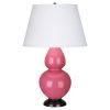 Настольная лампа Robert Abbey Double Gourd 19" Table Lamp Pink/Bronze