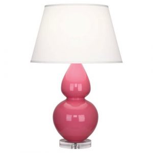 Настольная лампа Robert Abbey Double Gourd 19" Table Lamp Pink/Lucite