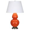 Настольная лампа Robert Abbey Double Gourd 19" Table Lamp Pumpkin/Antique Silver