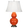 Настольная лампа Robert Abbey Double Gourd 19" Table Lamp Pumpkin/Antique Silver