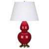 Настольная лампа Robert Abbey Double Gourd 19" Table Lamp Ruby Red/Antique Brass