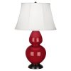 Настольная лампа Robert Abbey Double Gourd 19" Table Lamp Ruby Red/Bronze