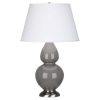 Настольная лампа Robert Abbey Double Gourd 19" Table Lamp Smokey Taupe/Antique Silver