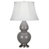 Настольная лампа Robert Abbey Double Gourd 19" Table Lamp Smokey Taupe/Antique Silver