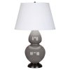 Настольная лампа Robert Abbey Double Gourd 19" Table Lamp Smokey Taupe/Bronze