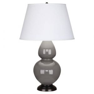 Настольная лампа Robert Abbey Double Gourd 19" Table Lamp Smokey Taupe/Bronze