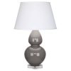 Настольная лампа Robert Abbey Double Gourd 19" Table Lamp Smokey Taupe/Lucite