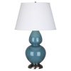 Настольная лампа Robert Abbey Double Gourd 19" Table Lamp Steel Blue/Antique Silver