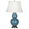 Настольная лампа Robert Abbey Double Gourd 19" Table Lamp Steel Blue/Antique Silver