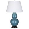 Настольная лампа Robert Abbey Double Gourd 19" Table Lamp Steel Blue/Bronze