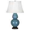 Настольная лампа Robert Abbey Double Gourd 19" Table Lamp Steel Blue/Bronze