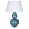 Настольная лампа Robert Abbey Double Gourd 19" Table Lamp Steel Blue/Lucite