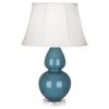 Настольная лампа Robert Abbey Double Gourd 19" Table Lamp Steel Blue/Lucite