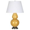 Настольная лампа Robert Abbey Double Gourd 19" Table Lamp Sunset/Antique Silver