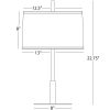 Настольная лампа Robert Abbey Echo 13" Table Lamp Stainless Steel