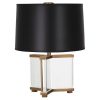 5" Table Lamp Crystal/Brass