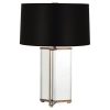 5" Table Lamp Crystal/Brass