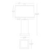 25" Table Lamp Brown Tea