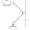 Настольная лампа Robert Abbey Kinetic Table Lamp Brushed Chrome