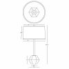 Настольная лампа Robert Abbey Marcel Table Lamp White/Polished Nickel