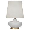 Настольная лампа Robert Abbey Nolan Table Lamp Matte Dove/Brass