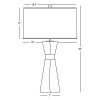 Настольная лампа Robert Abbey Penelope 19" Table Lamp White