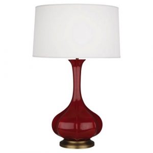 Настольная лампа Robert Abbey Pike Table Lamp Oxblood/Aged Brass