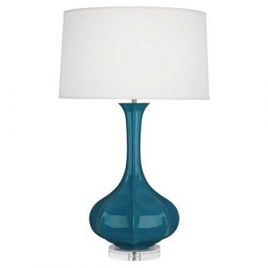 Настольная лампа Robert Abbey Pike Table Lamp Peacock/Lucite